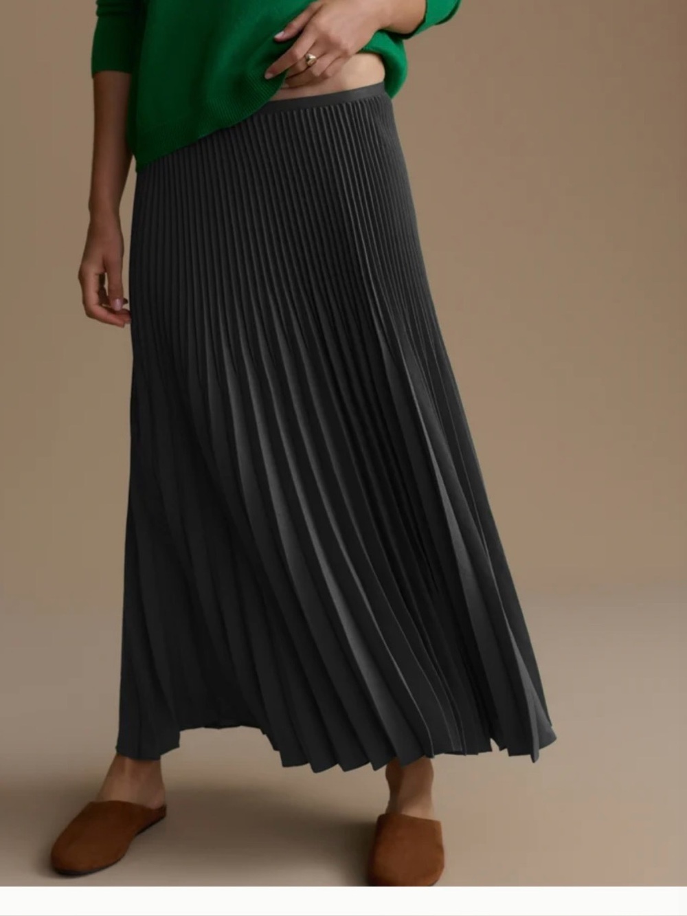 Jenni Kayne Black Pleated Midi Skirt